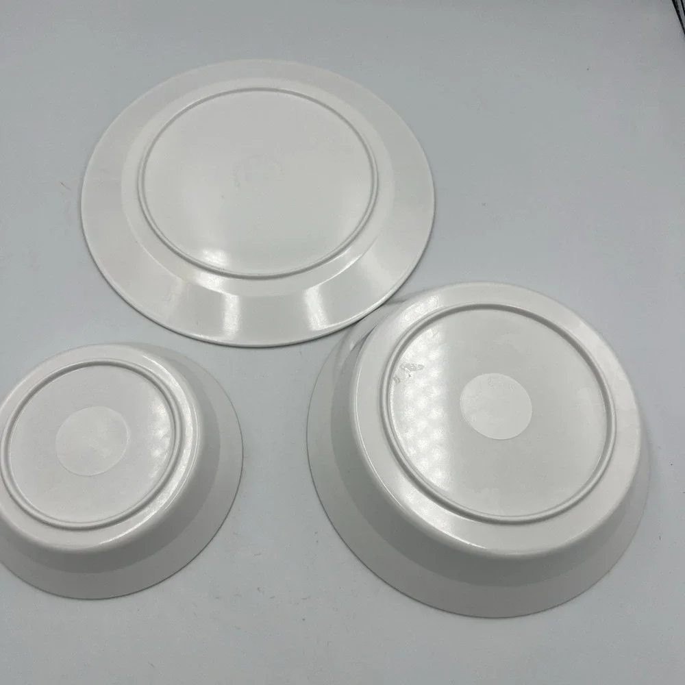 Vintage Winnie The Pooh 3 Piece‎ Melamine Walt Disney Dish Set Plate 2 Bowls